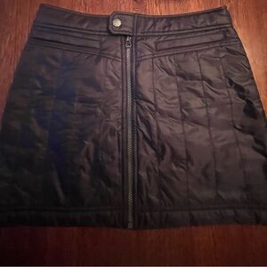 Athleta Black Quilted Mini Skirt